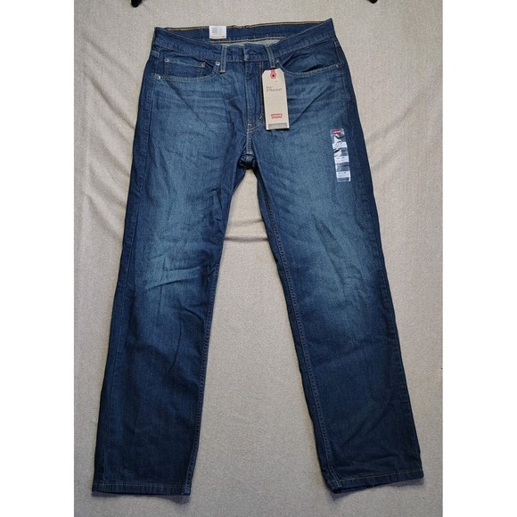 Levi's 514 Mens 32x30 Stretch Blue Denim Straight Leg Jeans NWT - Picture 2 of 11